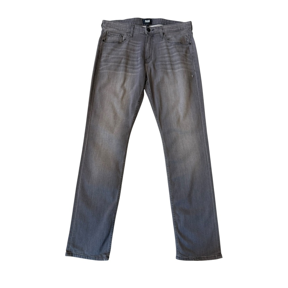 Paige Federal Slim Straight‎ Jeans Mens 34 Walter Grey Faded M655743-2951 USA